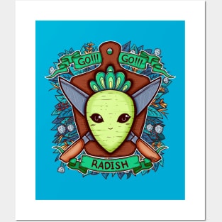 Radish and Knife Coat of Arms Posters and Art